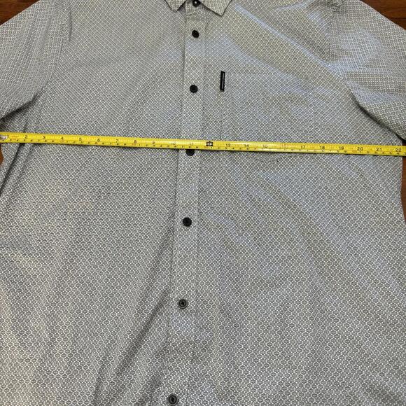Armani Exchange, Mens Slim Short Sleeve Button Up, Black and White, XL - Picture 5 of 6